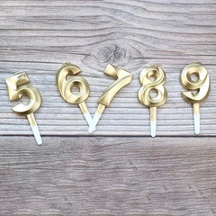 Creative Gold Diamond Number Candle Large 3D Birthday Cake Topper Decoration Party Supplies Anniversary Celebration Age Candle