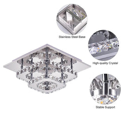 36W LED Ceiling Light Crystal Chandelier Pendant Lamp, Cool White