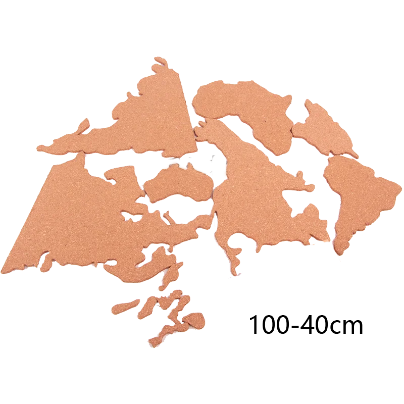 Aqumotic Cork World Map Travel Message Board World-Map for DIY Decoration Wood Phellem Room Home Office Decoration Wall Stickers