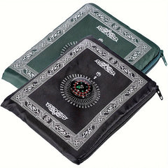 Lightweight Travel Prayer Mats Compass Pattern Muslim Prayer Mats Pilgrim Ramadan Gift Muslim Waterproof Polyester Prayer Rugs