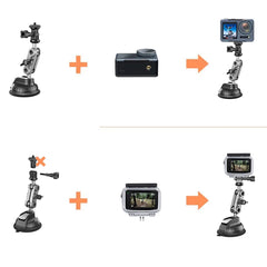 for Insta360 X4 X3 X2, Dashboard Quick-release Holder for Pocket 3 GoPro 12 11 10 9 8 Action 4 3 Powerful Suction Cup Car Mount