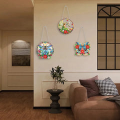 3-Piece 2D DIY Diamond Painting Pendant Set – Home & Window Decor