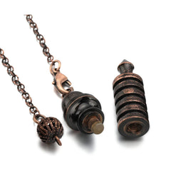 Antique Metal Copper isis Pendulum for Divination Dowsing Open whirligig Radiestesia Professional Witch Pendulo Answers X386