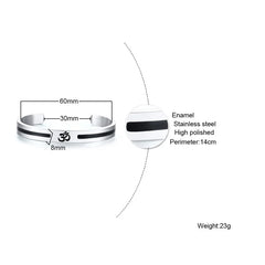 Vnox AUM OM Bangle Bracelet Men Women Stainless Steel Yoga Meditation Jewelry