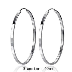Senlissi 18K Gold Plated 925 Silver Hoop Earrings for Women
