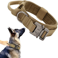 Durable Tactical Dog Collar and Leash Adjustable Military Pet Collar Leash Medium Large Dog German Shepherd Training Accessories Pet Shop