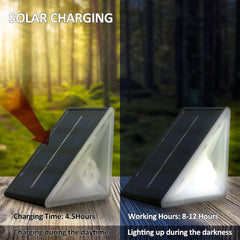 Outdoor Solar Step Lights, Warm White & RGB, IP67 Waterproof, Auto On, for Patio, Yard, Driveway, Porch Decoration Home Decor Lamps and Lights