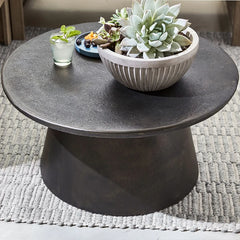 Wabi-sabi round black vintage sofa Console Tables designer creative  small antique coffee table Console Tables