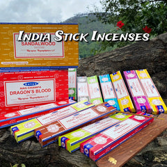 Incense Gift Set Nag Champa, Super hit, Dragon's Blood, Sandalwood, Patchouli, Lavender, Positive Vibes, 15 g