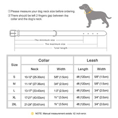 Custom Leather Dog Collar Leash Personalized Pet Collar and Leash Set Durable Leather Collar Lead for Small Medium Large Dogs Pet Shop