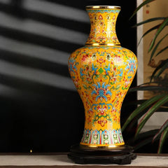 Jingdezhen-Ceramic Flower Vase Antique Enamel Pots for Plants Chinese Living Room Home Decor Versatile Practical Floor Ornaments