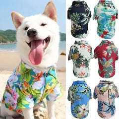 Hawaiian Style Pet Dog Clothe Summer SandBeach Dog Shirts for Small Medium Dogs Puppy Cat Clothing Ropa Perro Pug French Bulldog Pet Shop Pet Clothing