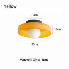 ModernVintage Glass Ceiling Light Hallway Hallway Balcony Kitchen Hallway Light Bedroom Ceiling Light Multi-Colored Glass
