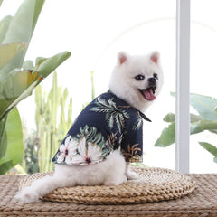 Hawaiian Beach Style Dog T-Shirts Thin Breathable Summer Dog Clothes for Small Dogs Puppy Pet Cat Vest Pet Shop
 Pet Clothing