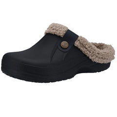 Asgard Winter Fur Furry Slippers For Men Outdoor Fashion Waterproof Plush Cotton Slippers Indoor Warm Cozy Non-slip Home Shoes