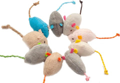 3/200pcs Rattle Cat Mouse Toys Also Prefilled Catnip Faux Fur Cat Mice Toys Interactive Cat Game Catnip Toys for Indoor Cats toy Pet Shop