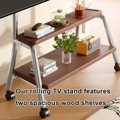 BEISHI NEW Mobile TV Stand for Most 32-75 Inches TVs Portable Floor TV Stand with Locking Wheels ocking Wheels up to 110 Lbs Living Room Furniture