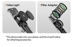 Ulanzi MA38 Mobile Phone Photography Stand Selfie Stick Double Magnetic Overhead Tripod for Samsung Xiaomi Huawei iPhone Vivo