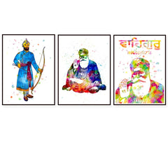 Sikh Art Print of Guru Nanak Spiritual Wall Decor Meditation and Yoga Poster Perfect Gift for Mindfulness and Inner Peace