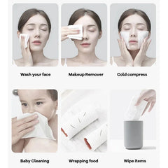 100PCS Disposable Face Towels – Soft Pearl Cotton Makeup Remover