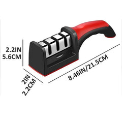 3-Segment Knife Sharpener Knife Sharpeners for Kitchen Knives Stainless Steel Three-Purpose Sharpening Stone for Cooking Essentials, Kitchen Tools
