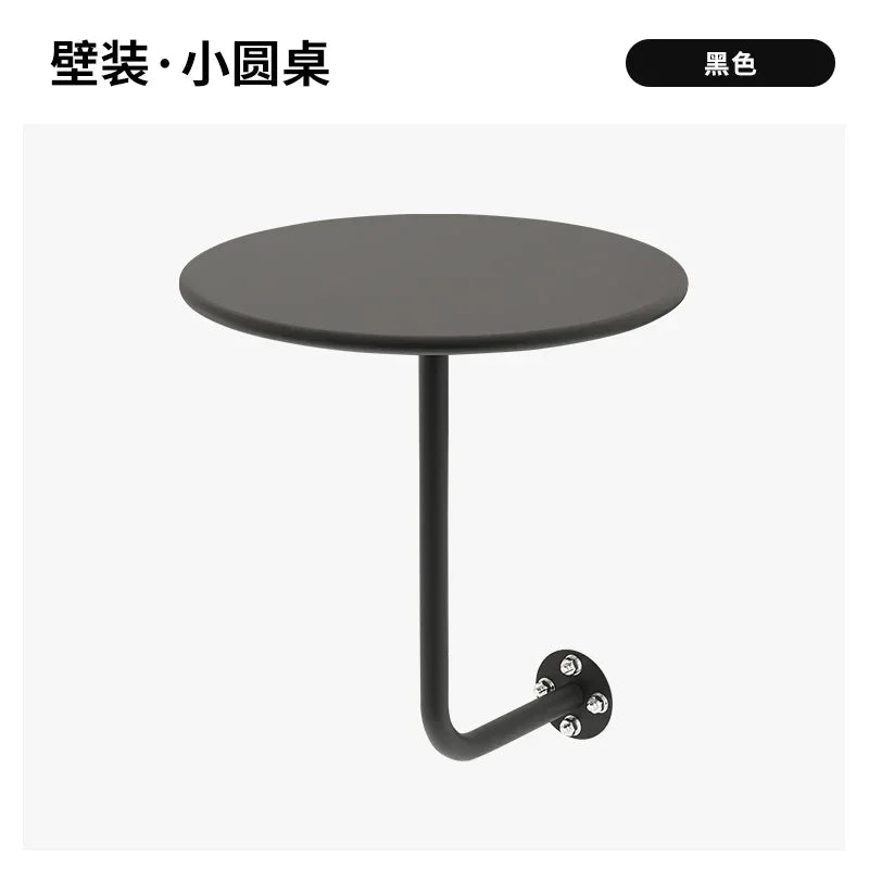 Industrial Style Against Wall Coffee Table Milk Tea Shop Wall Hanging Metal Table Space Saving Dessert Desk Red Breakfast Tables Living Room Furniture