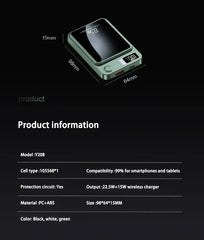 Lenovo 2026 200000mAh Magnetic Wireless Power Bank Portable Fast Charger For Magsafe Auxiliary Battery For iphone Huawei Samsung