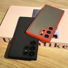 Shockproof Matte Transparent Case For Samsung Galaxy S24 S23 S22 S21 S20 S25 S26 Ultra Note 20 10 A52 A71 A53  A34 S25 5G Cover