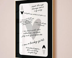 1pcs Ace Card Positive Sayings Print Fashion Canvas Wall Art Canvas Print Aesthetic Decor Vintage Bedroom Cute Poster  wall art