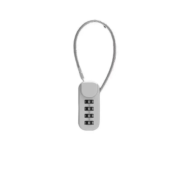 Zinc Alloy 4 Digit Password Lock Portable Anti-Theft Wire Rope Dormitory Cabinet Lock Padlock Luggage Combination Lock Home