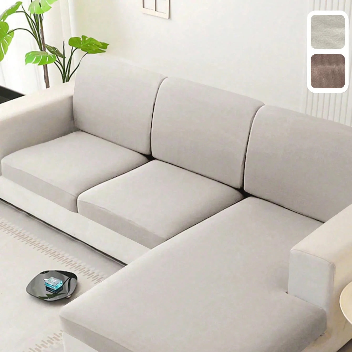 1pc  Solid Milk Silk Elastic sofa cushion cover  , Four Seasons Universal sofa cushion cover