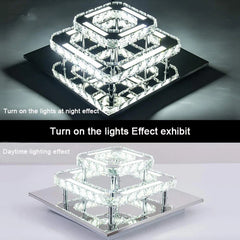 36W LED Ceiling Light Crystal Chandelier Pendant Lamp, Cool White
