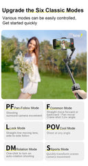 AOCHUAN 3-Axis Handheld Gimbal Phone Stabilizer with Extension Rod  8.0 Anti Shake Face Tracking for Phone Outdoor Shooting Vlog