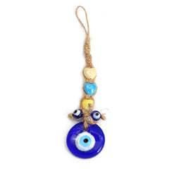 Demon Eye Lucky Charm Car Ornaments Protection Tassel Crystals Feng Shui Car Decor Turkish Blue Eye Retro Glass Pendant Gifts