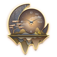 Luxury Wall Clock Lamp – Modern Home Decor Clock Light