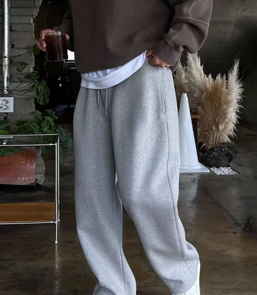 American Heavyweight Sports Sweatpants for Men in The Summer of 2025, New Straight-leg Casual Wide-leg Long Pants