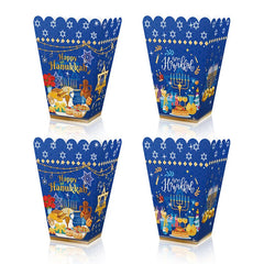 Jewish Hanukkah Balloon Banner Supplies Chanukah Disposable Tableware Cup Plate Napkins Happy Chanukah Festival Party Decoration