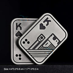 EDC Push Slider Metal Fidget Anti Stress Toys Adults Finger Spinner Poker Relieve Anxiety Toy Portable Pop Magnetic Slider Games