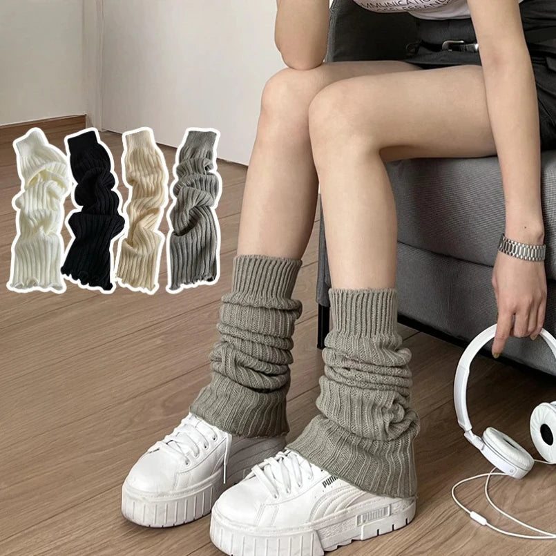 57cm Japanese Lolita Knitted Leg Warmers – Winter Ankle Socks