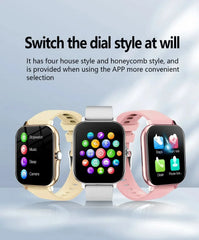 G.LWear New Women's Smart Watch Bluetooth Call Fitness Tracker Heart Rate Monitor Alarm Clock Outdoor Sports Men's Smartwatch