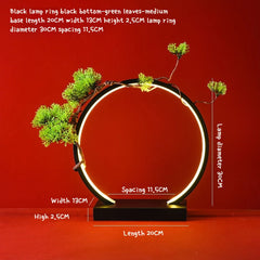 LED Light Ring Ornament Chinese-style Photography-specific Ambient Light Display Stand Creative Desktop Home Decoration Ornament
