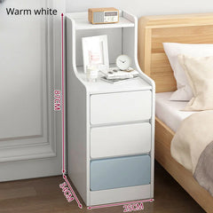 Modern Wooden Mini Nightstand with Drawer Storage