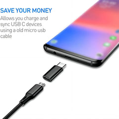 8pcs USB to USB C Adapter, USB Type C Female to USB Adapter, Micro USB to USB C Female Male Converter Connector, for Laptop Car