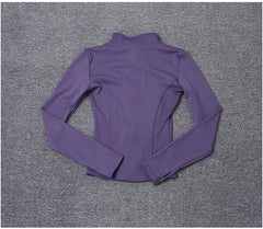 Women Sport Jacket Long Sleeve Shirt Workout Coat