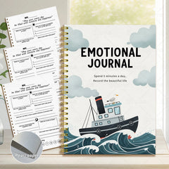 EMOTIONAL JOURNAL --Adult Mental Health Planner,Wellness Workbook,Therapy Worksheet,Anxiety Management,Self Care Tracker