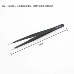 Stainless Steel Tweezers Anti Static Fine Pointed Elbow Precision Tweezers Soldering Tools Industrial Tweezers DIY Tool