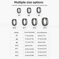 R09 Smart Ring 5ATM Waterproof Temperature Sport Health Ring Heart Rate Blood Oxygen Sleep Monitor w/ Charging Case Smartring