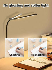 Double Head Dimmable LED Clip Desk Lamp Computer Table Lamps Monitor Light for Office Reading Architectural Lighting