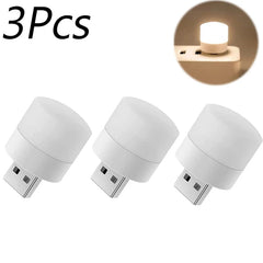 1/10Pcs Mini USB Night Light Warm White Eye Protection Book Reading Light USB Plug Computer Mobile Power Charging LED Night Lamp Home Decor