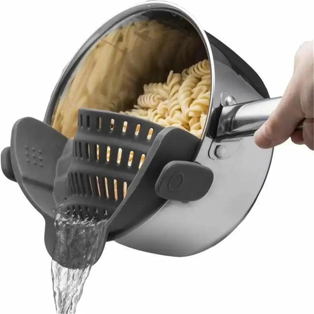 1pc, Strainer, Pot Strainer, Adjustable Clip On Strainer For Pots Pans And Bowls, Kitchen Pot Strainer Cooking Essentials, Kitchen Tools